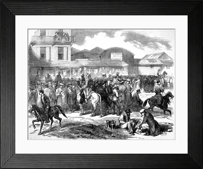 Framed Print : Bazaar at Kadikol, near Balaklava, Crimean War, 1856