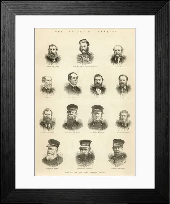 Framed Print : Survivors of the Battle of Balaklava, 1875 Framed Print : Survivors of the Battle of Balaklava, 1875