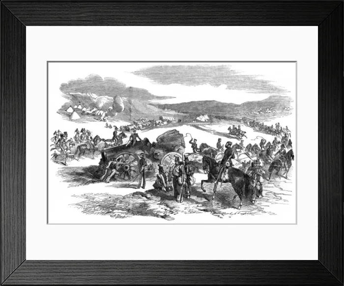 Framed Print : A British Artillery Piece at Balaklava, Crimean War, 1854 Framed Print : A British Artillery Piece at Balaklava, Crimean War, 1854