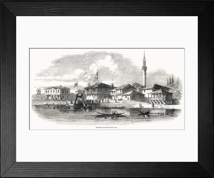 Framed Print : Bourgas on the Black Sea 1853 Framed Print : Bourgas on the Black Sea 1853