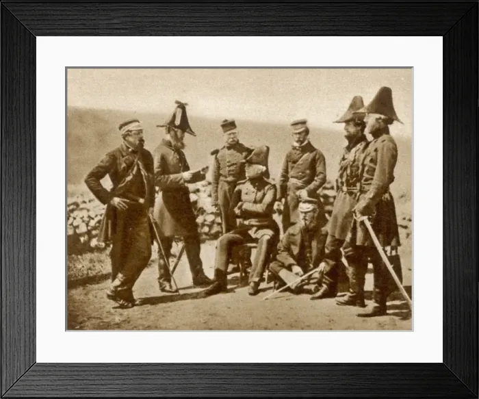 Framed Print : Lt. General Sir George Brown and his staff, Crimea, 1855 Framed Print : Lt. General Sir George Brown and his staff, Crimea, 1855