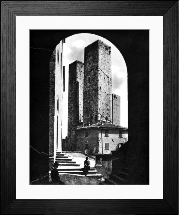 Framed Print : The Torri degli Ardinghelli, San Gimignano, Italy, 1944 Framed Print : The Torri degli Ardinghelli, San Gimignano, Italy, 1944