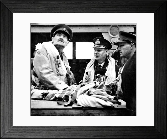 Framed Print : King George VI, Sir A. Lascelles and Major-General Laycock Framed Print : King George VI, Sir A. Lascelles and Major-General Laycock