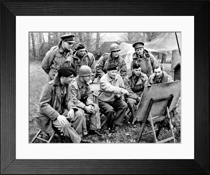 Framed Print : Field-Marshal Montgomery and staff officers, Germany; Second Framed Print : Field-Marshal Montgomery and staff officers, Germany; Second