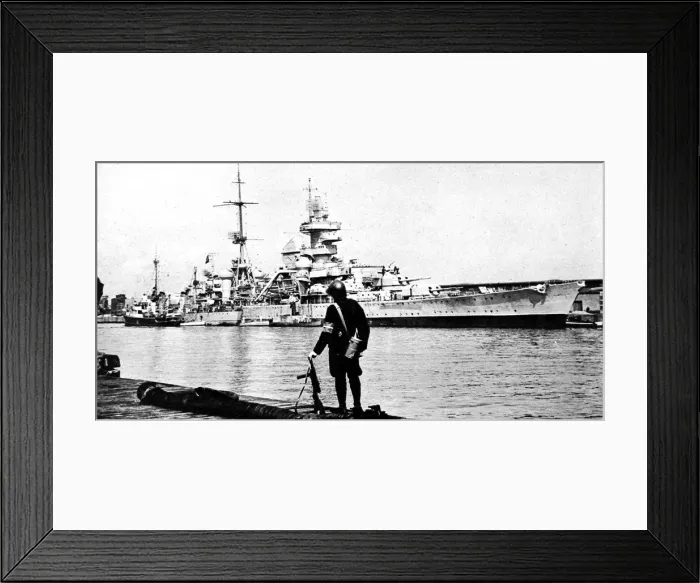 Framed Print : Prinz Eugen in Copenhagen Harbour; Second World War, 1945 Framed Print : Prinz Eugen in Copenhagen Harbour; Second World War, 1945