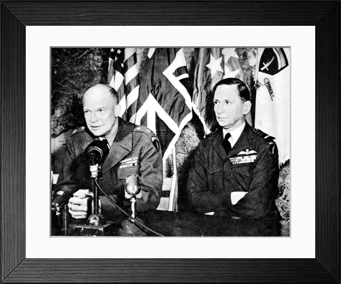 Framed Print : General Eisenhower and Air Chief-Marshal Tedder; Second Worl Framed Print : General Eisenhower and Air Chief-Marshal Tedder; Second Worl