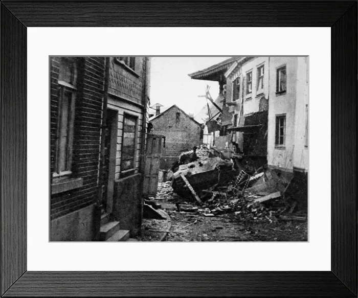 Framed Print : Knocked-out German Panther Tank; Second World War, 1944 Framed Print : Knocked-out German Panther Tank; Second World War, 1944