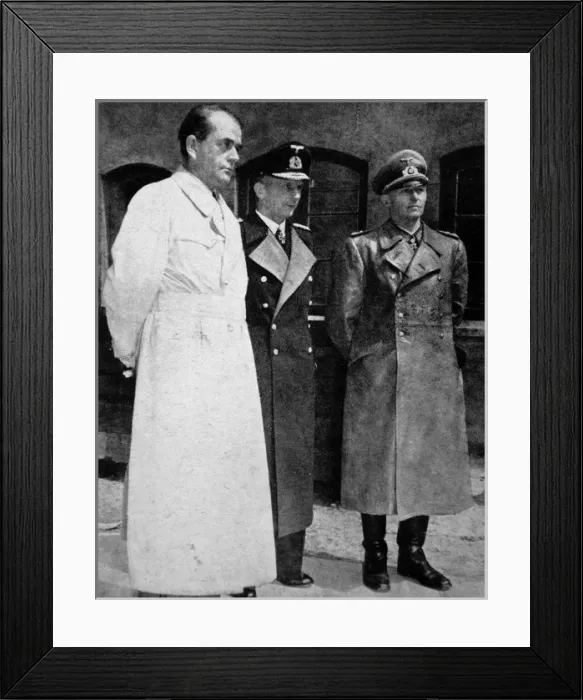 Framed Print : Albert Speer, Admiral Doenitz and General Jodl; Second World Framed Print : Albert Speer, Admiral Doenitz and General Jodl; Second World