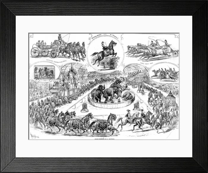 Framed Print : Myers Great Hippodrome Circus, 1879 Framed Print : Myers Great Hippodrome Circus, 1879