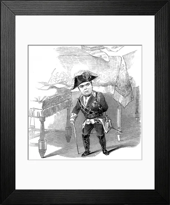 Framed Print : General Tom Thumb as Frederick the Great, 1845 Framed Print : General Tom Thumb as Frederick the Great, 1845