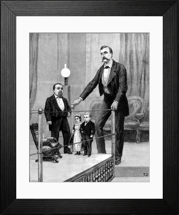 Framed Print : General Tom Thumb, Lucia Zarate, General Mite and Frank Uf