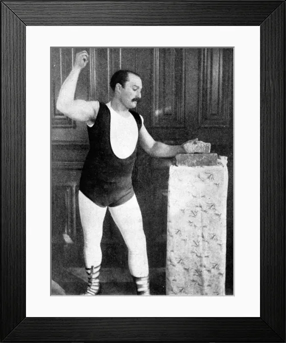 Framed Print : Peter Samson, the Strongman, 1898 Framed Print : Peter Samson, the Strongman, 1898