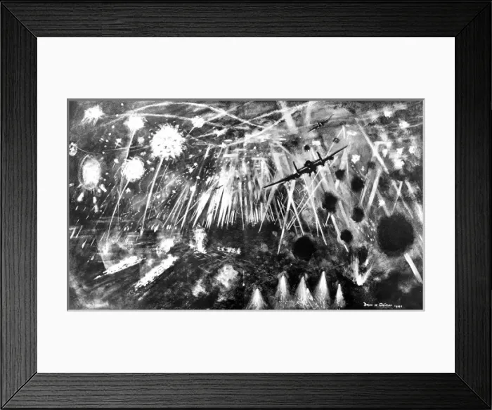 Framed Print : RAF Bombers over Berlin; Second World War, 1943 Framed Print : RAF Bombers over Berlin; Second World War, 1943