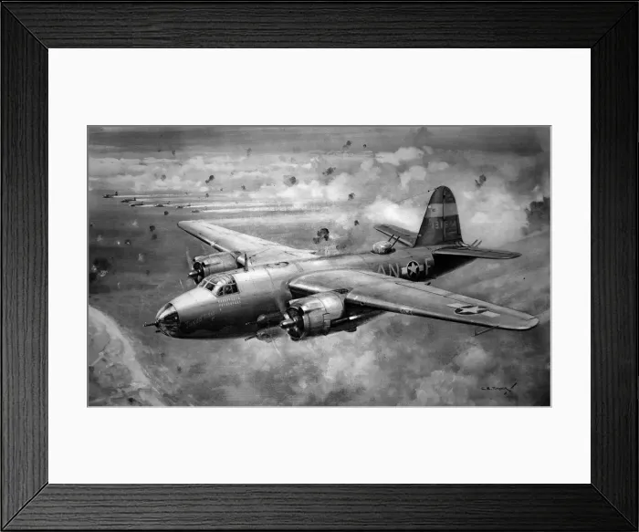 Framed Print : B-26 Marauder Medium Bomber; Second World War, 1944