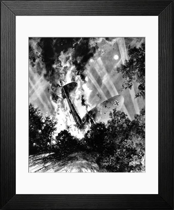 Framed Print : Crashed Heinkel HE-111 Bomber; Second World War, 1940 Framed Print : Crashed Heinkel HE-111 Bomber; Second World War, 1940