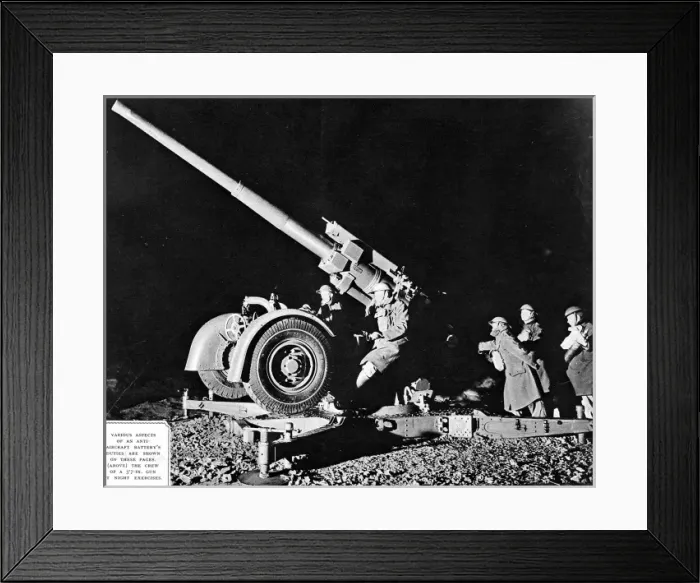 Framed Print : British 3. 7-inch Anti-Aircraft Gun; Second World War, 1940 Framed Print : British 3. 7-inch Anti-Aircraft Gun; Second World War, 1940