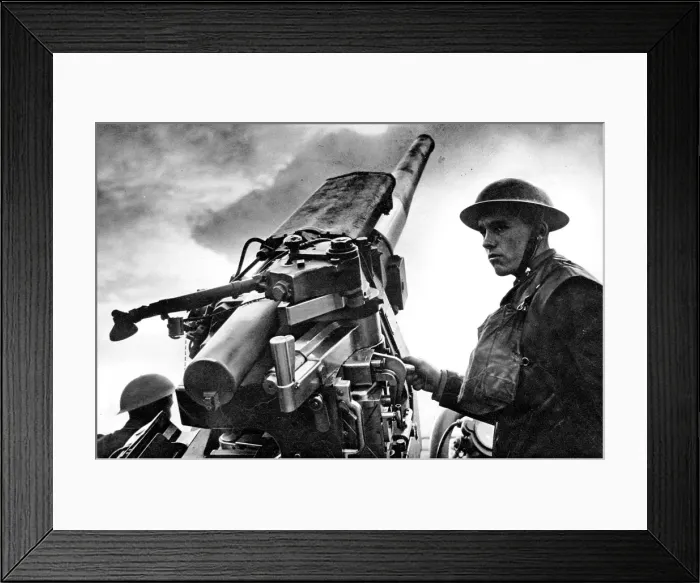 Framed Print : British 3. 7-inch Anti-Aircraft Gun; Second World War, 1940 Framed Print : British 3. 7-inch Anti-Aircraft Gun; Second World War, 1940