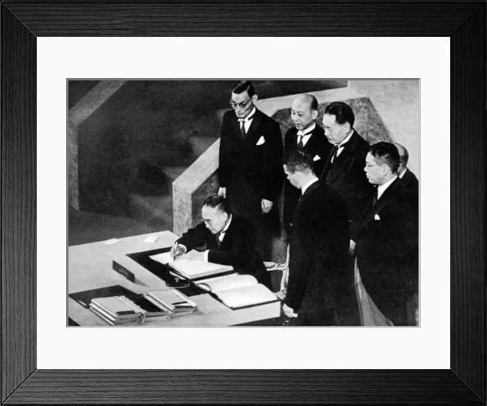 Framed Print : The Signing of the Japanese Peace Treaty, San Francisco, 195 Framed Print : The Signing of the Japanese Peace Treaty, San Francisco, 195