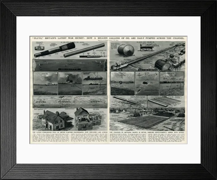 Framed Print : Pluto Pipe-Lines across the Channel by G. H. Davis Framed Print : Pluto Pipe-Lines across the Channel by G. H. Davis