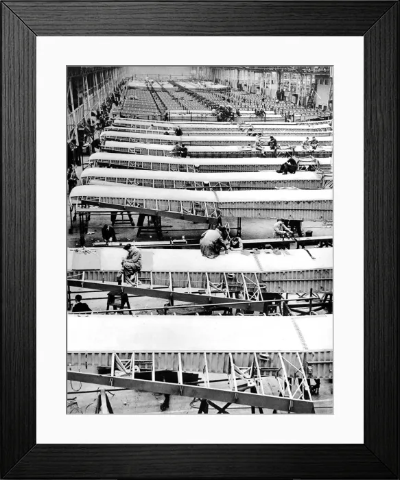 Framed Print : Aircraft Production Line at Coventry; Second World War, 1939 Framed Print : Aircraft Production Line at Coventry; Second World War, 1939