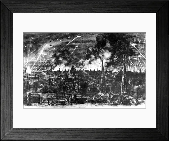 Framed Print : London during the Blitz; Second World War, 1940 Framed Print : London during the Blitz; Second World War, 1940
