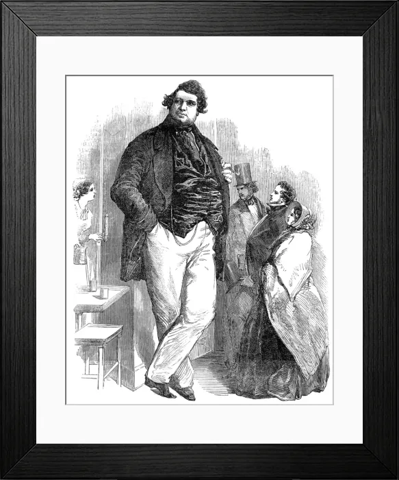 Framed Print : Robert Hales, the Norfolk Giant, 1851 Framed Print : Robert Hales, the Norfolk Giant, 1851