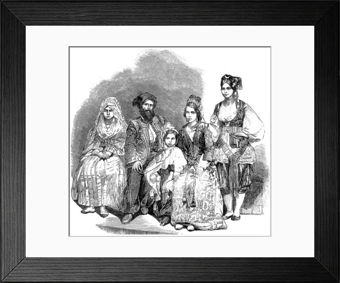 Framed Print : Algerine Family at Vauxhall Gardens, London, 1851 Framed Print : Algerine Family at Vauxhall Gardens, London, 1851