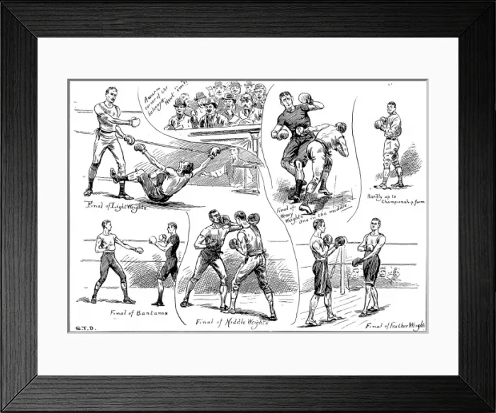 Framed Print : Amateur Boxing Championships, London, 1890 Framed Print : Amateur Boxing Championships, London, 1890
