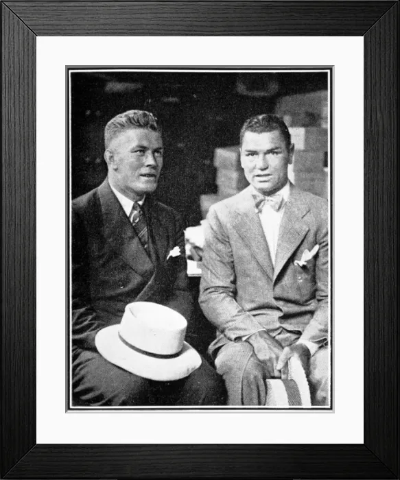 Framed Print : Jack Dempsey and Gene Tunney, 1926 Framed Print : Jack Dempsey and Gene Tunney, 1926