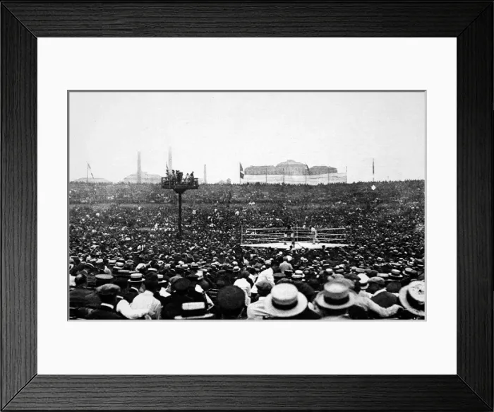 Framed Print : The Dempsey-Carpentier Fight, 1921 Framed Print : The Dempsey-Carpentier Fight, 1921