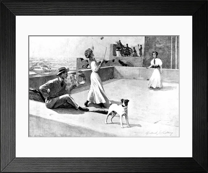 Framed Print : English Girls playing Diabolo on a roof in Tabriz, Iran, 1 Framed Print : English Girls playing Diabolo on a roof in Tabriz, Iran, 1