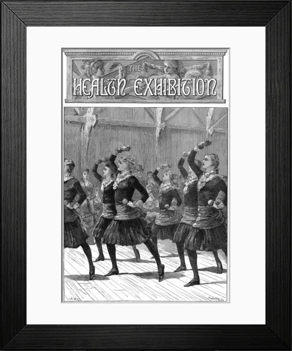 Framed Print : Girls doing Gymnastics, 1884 Framed Print : Girls doing Gymnastics, 1884