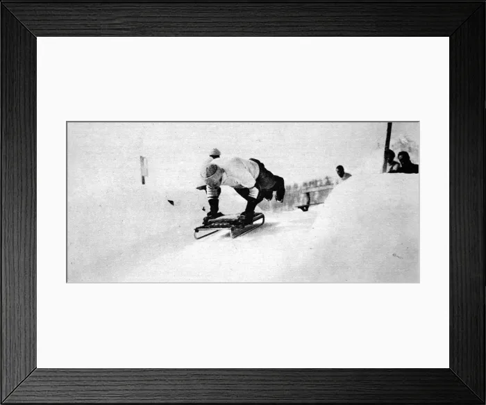 Framed Print : At the Start of the Cresta Run, St. Moritz, 1912 Framed Print : At the Start of the Cresta Run, St. Moritz, 1912