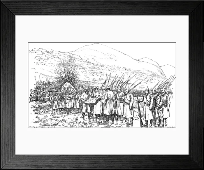Framed Print : Agent and eviction party, Country Kerry, Ireland