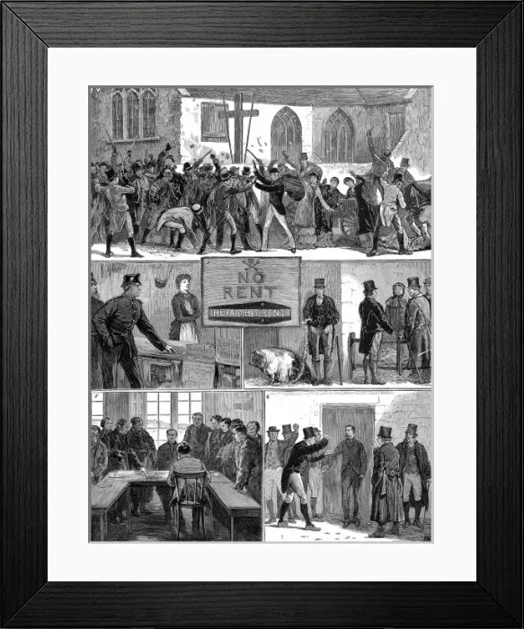 Framed Print : Scenes from the Rent War in Ireland Framed Print : Scenes from the Rent War in Ireland
