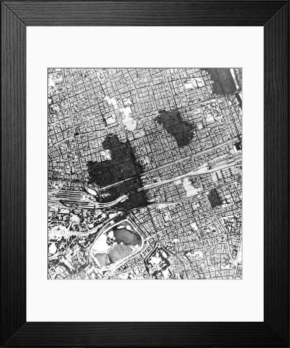 Framed Print : Aerial View of Tokyo, Japan, Second World War, 1945 Framed Print : Aerial View of Tokyo, Japan, Second World War, 1945