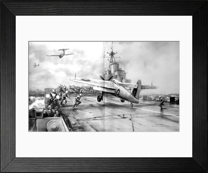 Framed Print : Flight Deck of HMS Colossus, Second World War, 1945 Framed Print : Flight Deck of HMS Colossus, Second World War, 1945