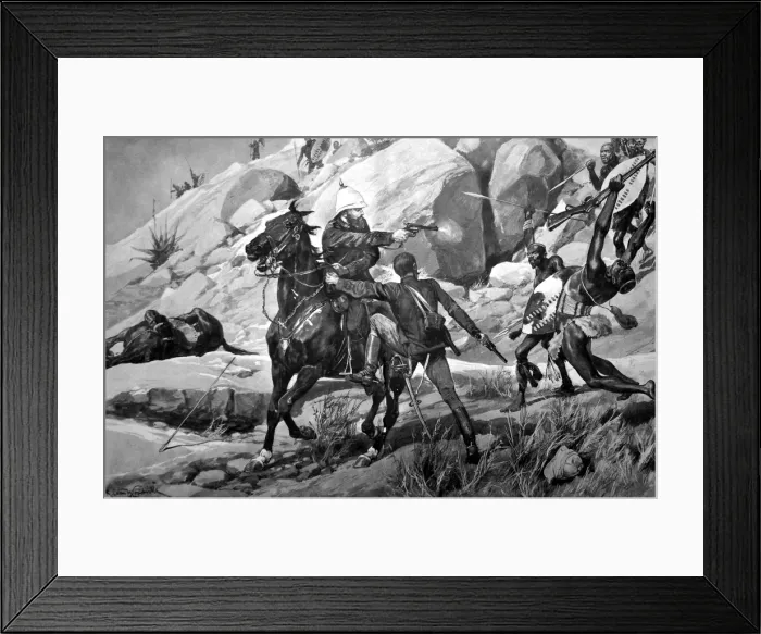 Framed Print : Colonel Redvers Buller at Inhlobane, Zulu War, 1879 Framed Print : Colonel Redvers Buller at Inhlobane, Zulu War, 1879