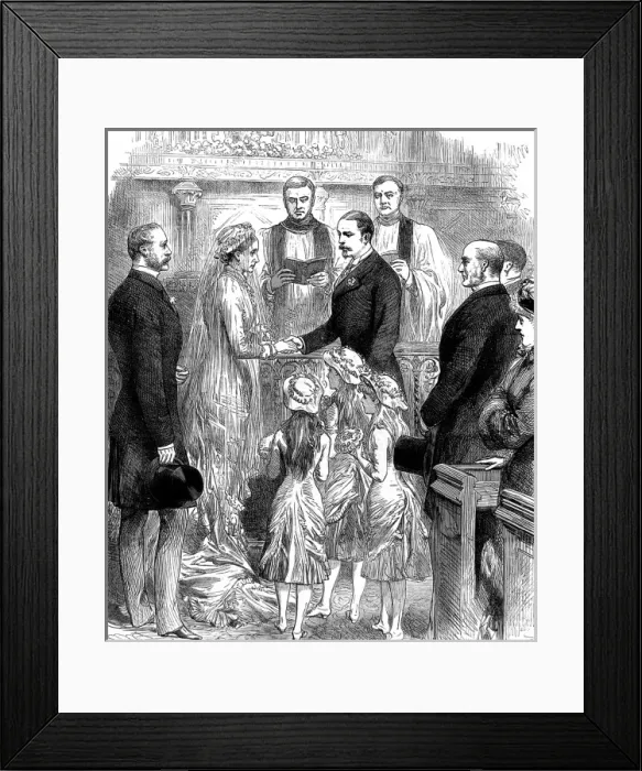Framed Print : Marriage of Baroness Burdett-Coutts to William Ashmead-Bartl Framed Print : Marriage of Baroness Burdett-Coutts to William Ashmead-Bartl
