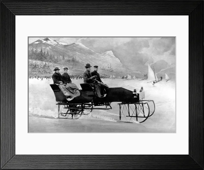 Framed Print : A Motor Car on Runners, 1907 Framed Print : A Motor Car on Runners, 1907