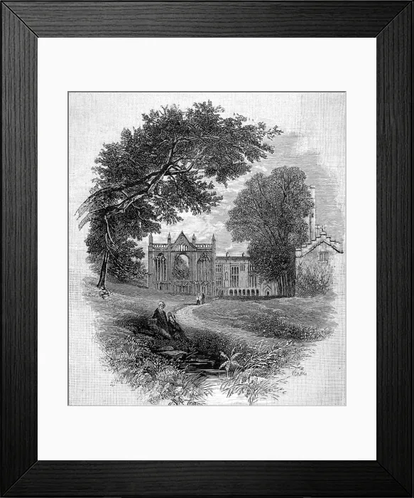 Framed Print : Newstead Abbey, c. 1820 Framed Print : Newstead Abbey, c. 1820