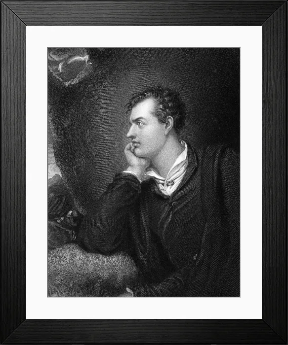 Framed Print : Lord Byron (1788-1824) Framed Print : Lord Byron (1788-1824)