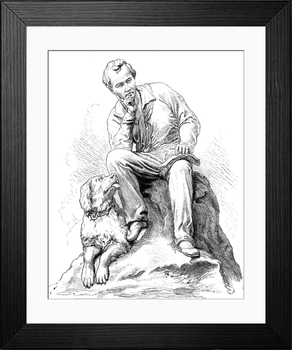 Framed Print : Lord Byron Memorial Statue, Hyde Park, 1888 Framed Print : Lord Byron Memorial Statue, Hyde Park, 1888