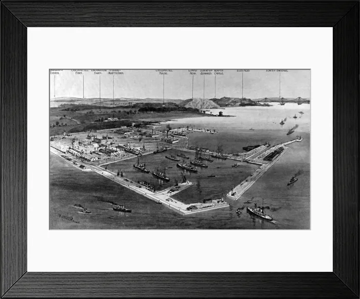 Framed Print : Rosyth Naval Base, Scotland, 1908 Framed Print : Rosyth Naval Base, Scotland, 1908