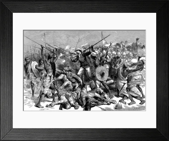 Framed Print : The Death of Colonel Burnaby at Abu Klea, 1885 Framed Print : The Death of Colonel Burnaby at Abu Klea, 1885