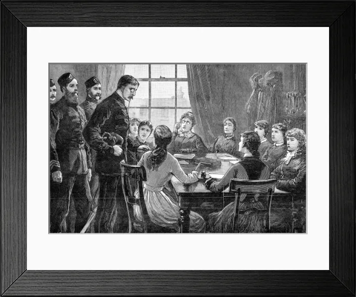 Framed Print : Ladies Land League meeting, Ireland