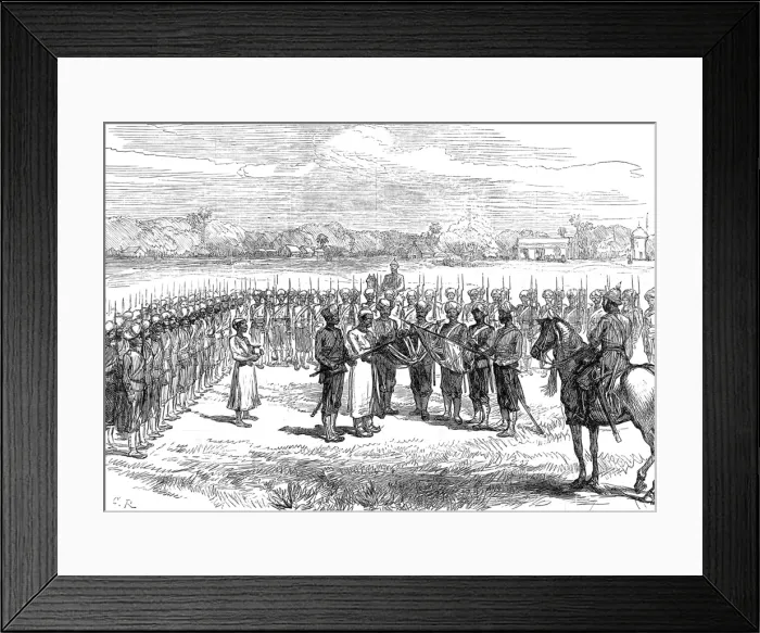 Framed Print : Swearing In Indian Recruits to the British Army, 1878
