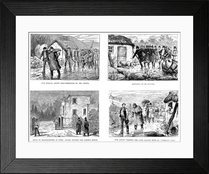 Framed Print : Sketches of the evictions in Ireland Framed Print : Sketches of the evictions in Ireland