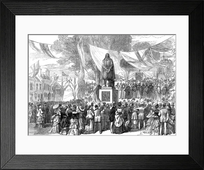 Framed Print : Unveiling the John Bunyan Statue at Bedford, 1874 Framed Print : Unveiling the John Bunyan Statue at Bedford, 1874