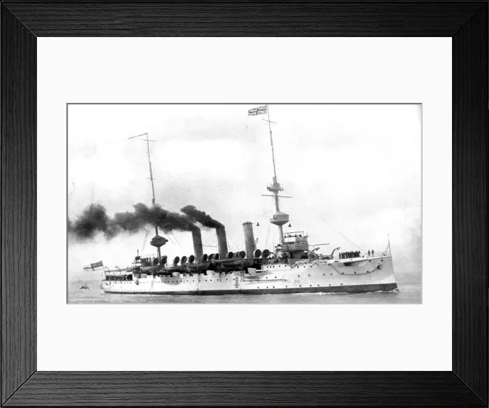 Framed Print : Torpedoed by a German submarine in the Straits of Dover: H. M.s Hermes, a seaplane carrying ship Framed Print : Torpedoed by a German submarine in the Straits of Dover: H. M.s Hermes, a seaplane carrying ship